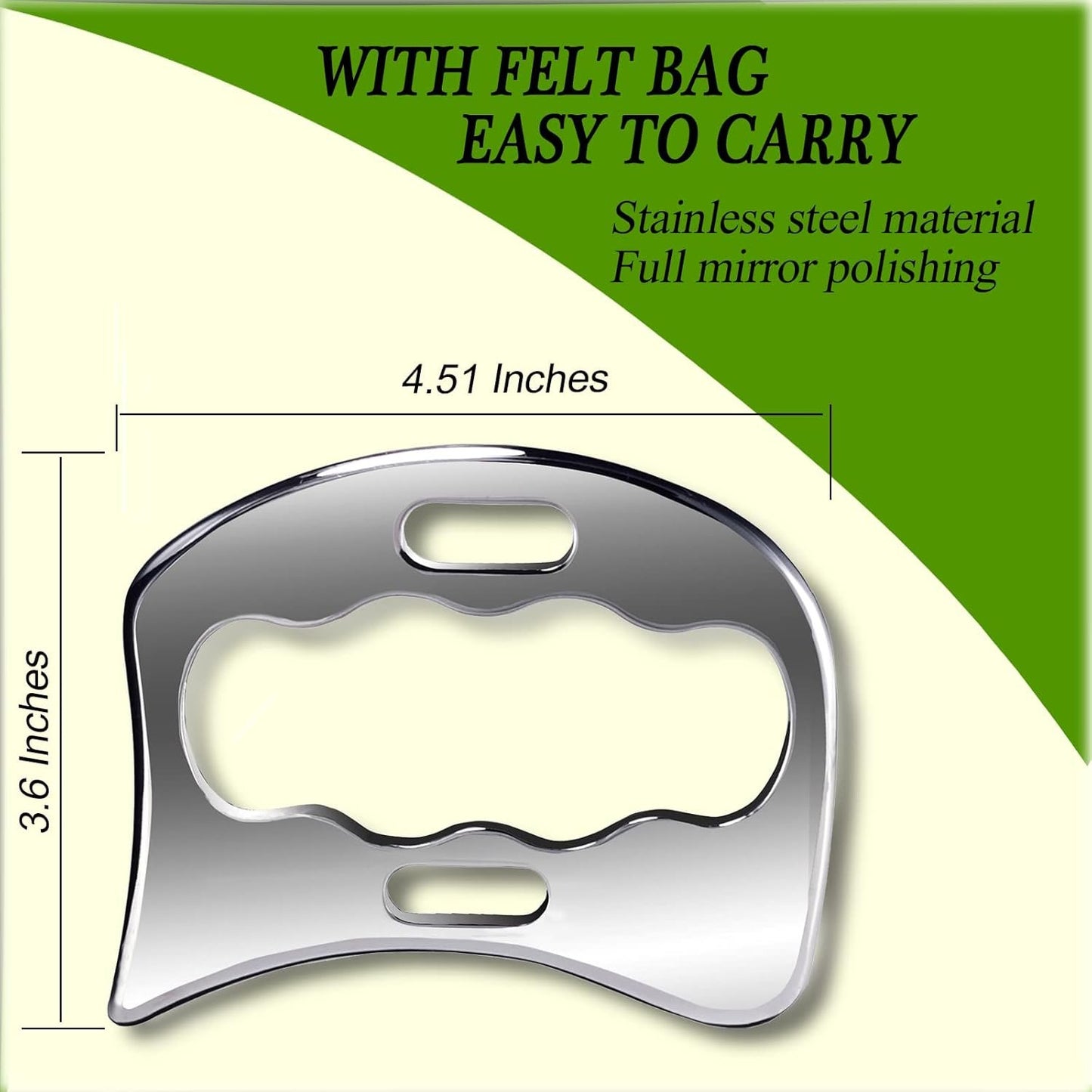 BYYDDIY Stainless Steel Gua Sha Muscle Scraper Tool,Scar Tissue Tool,Physical Therapy Tools,Muscle Scraping Tool,Guasha Massage Scraper,IASTM Tools,Skin Scraping Tool,Soft Tissue Massage Tool