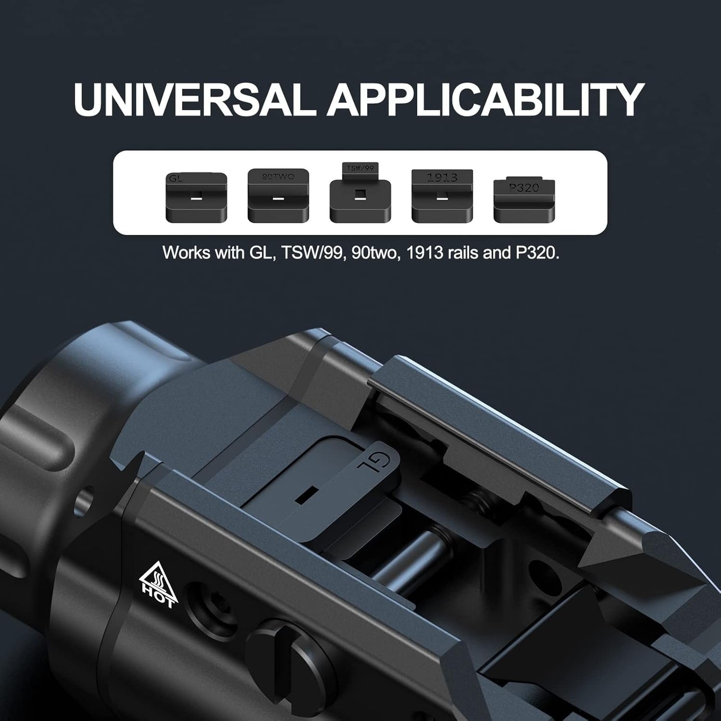 Feyachi HL-20 Compact Tactical Handgun Weapon Light 400Lumen Flashlight for Airsoft Handgun Pistol