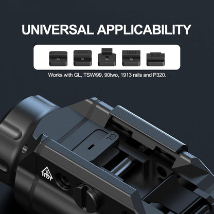 Feyachi HL-20 Compact Tactical Handgun Weapon Light 400Lumen Flashlight for Airsoft Handgun Pistol