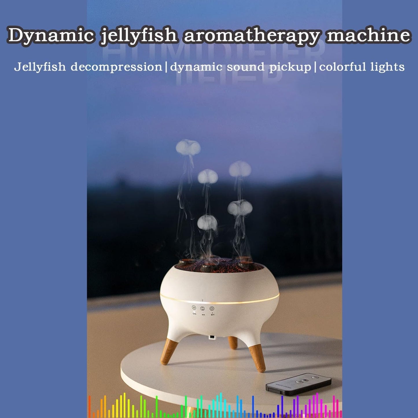 Jellyfuser Humidifier, Jellyfuser – The Dreamy Jellyfish Humidifier & Aroma Diffuser, With Remote, 7 Colors Led Lights, Ultra-Quiet, As Humidifiers, Essential Diffuser, Night Light