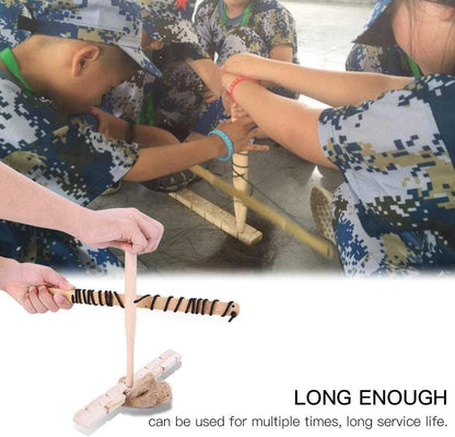 Fire Starting Tool, Wood Drilling Fire Making Tool Outdoor Camping Survival Emergency Ignitor Kit, Teaching Outward Bound Training