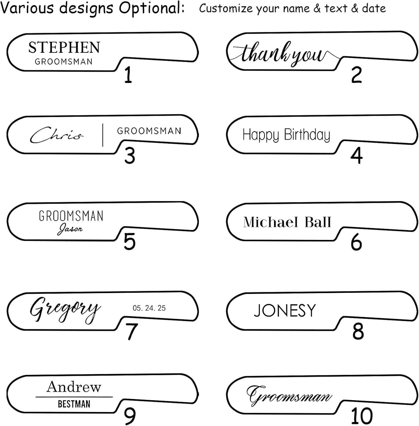 Bireviy Custom Name Multi-Tool Pocket Knife, Engraved Name Text Folding Knife Personalized Multi Function Mini Knives Wooden Handle for Birthday Gifts, Camping, and Everyday Use