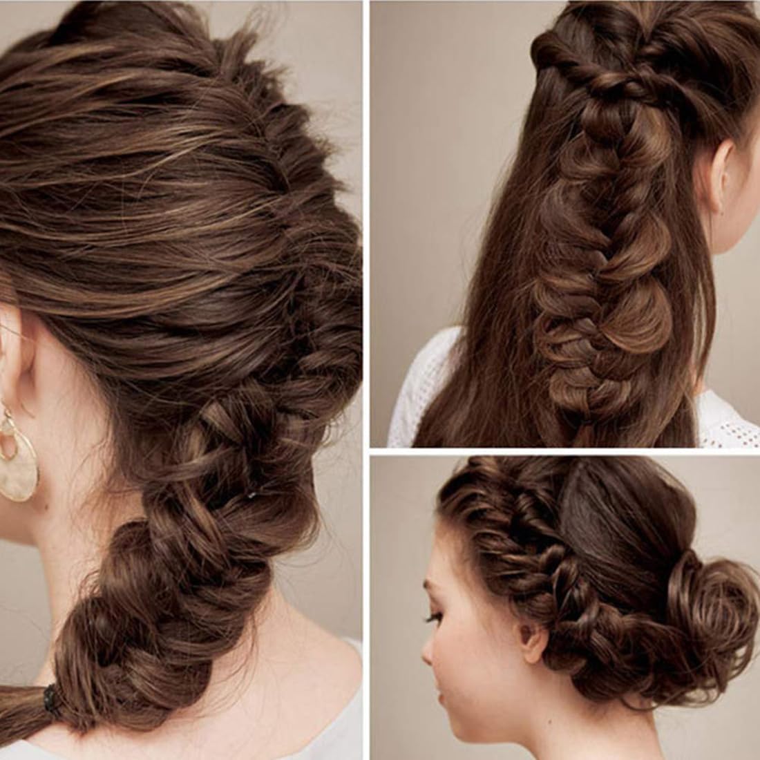 Hair Braiding Tool Set, 5 Fast Spiral Braids Hair Accessories for Hairstyles, Black DIY Styling Accessories for Women