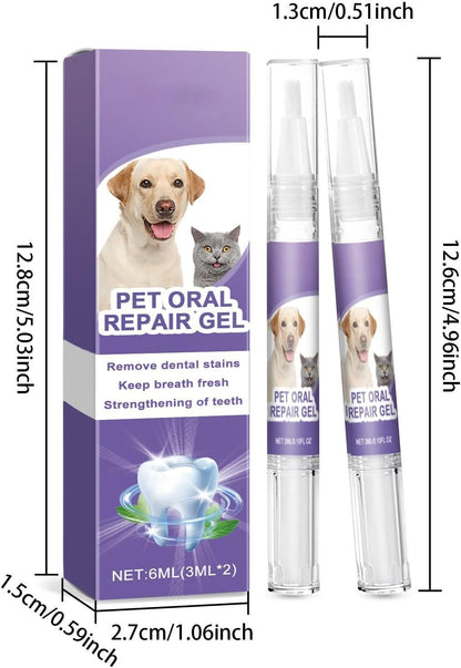 Pet Smile Toothpaste for Dogs, Pet Oral Repair Gel for Dogs, Dog Toothpaste TartarRemover, Best Oral Care Gel Freshening Breath Gel for Dogs And Cats 5ml 1.5x12.7cm/0.51x4.96