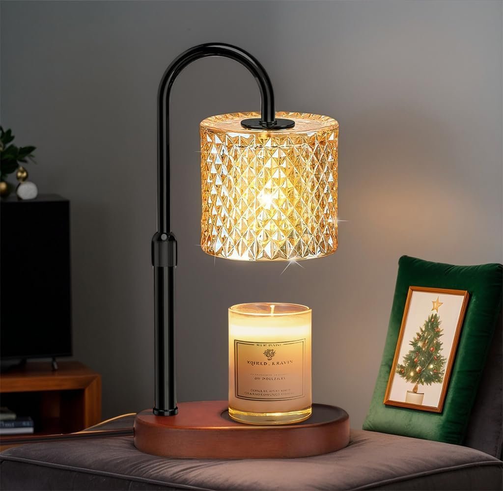 Lukasa Candle Warmer Lamp，Ideal Gifts for Mom，with Timer & Dimmer, Adjustable Height, 2 Bulbs,Candle Lamp Warmer,Fits All Candle Sizes - Ideal Gifts for Women, Mothers Day Gifts, Home Vintage Decor