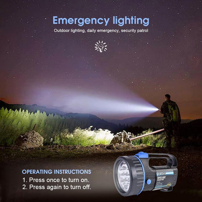 Brillar Super Bright Spotlight Flashlight, Powerful LED Handheld Searchlight, Portable High Lumens Powered Spot Lights Outdoor Flood Tactical Torch Light Waterproof for Camping Outdoor Marine Boating