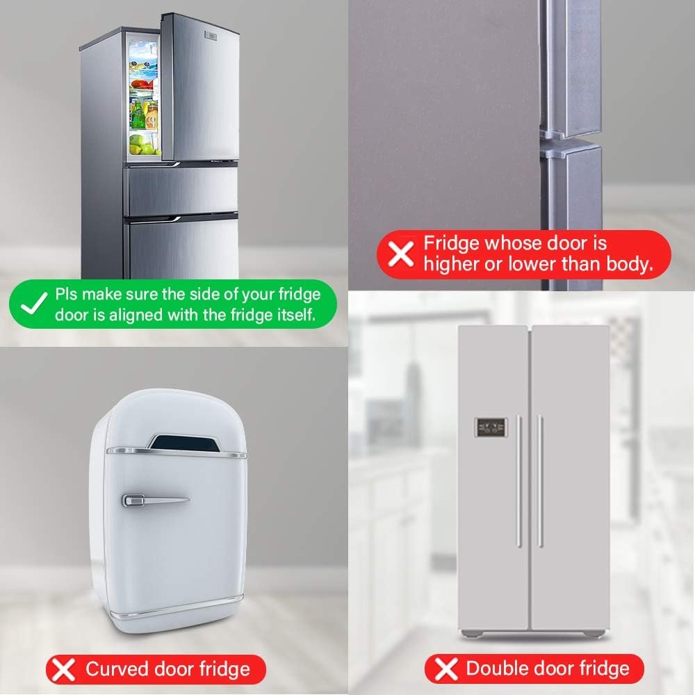 EUDEMON Home Refrigerator Fridge Freezer Door Lock Latch Catch Toddler Kids Child Baby Safety Lock Easy to Install and no Tools Need or Drill
