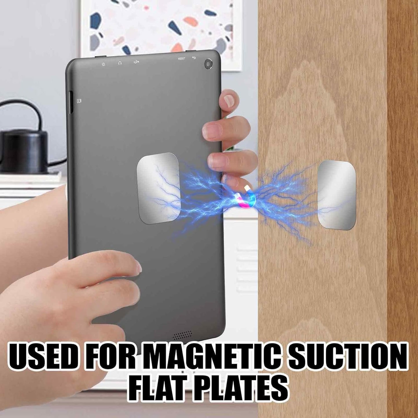 Bewudy 10 Pcs Adhesive Thin Metal Plates (Compatible with Magnetic Mounts), Magnet Phone Metal Plate for Magnetic Mount, Metal Plates for Phone Case, Metal Plate for Car Metal Plates for Phone
