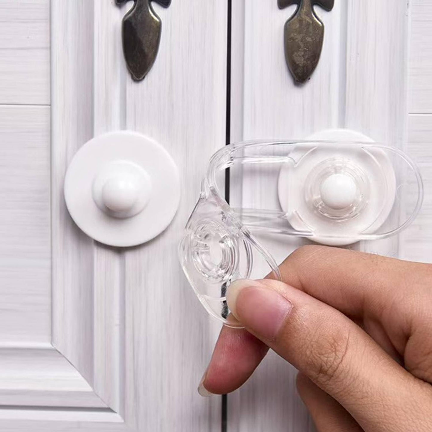 Child Safety Cabinet Locks - (10 Pack 11cm) Baby Proofing Latches to Drawer Door Fridge Oven Toilet Seat Kitchen Cupboard Appliance Trash Can with 3M Adhesive - Adjustable Strap No Drill No Tool