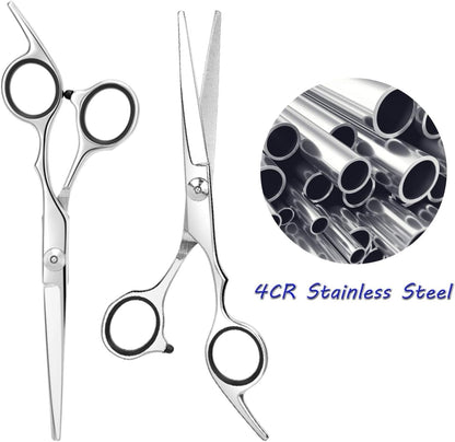 ESSOY Professional Hair Cutting Scissors/Shears (6.7-Inches), Stainless Steel Haircut Scissor with Fine Adjustment Screw for Home Salon,Barber Hairdressing Scissor for Women Men Kids