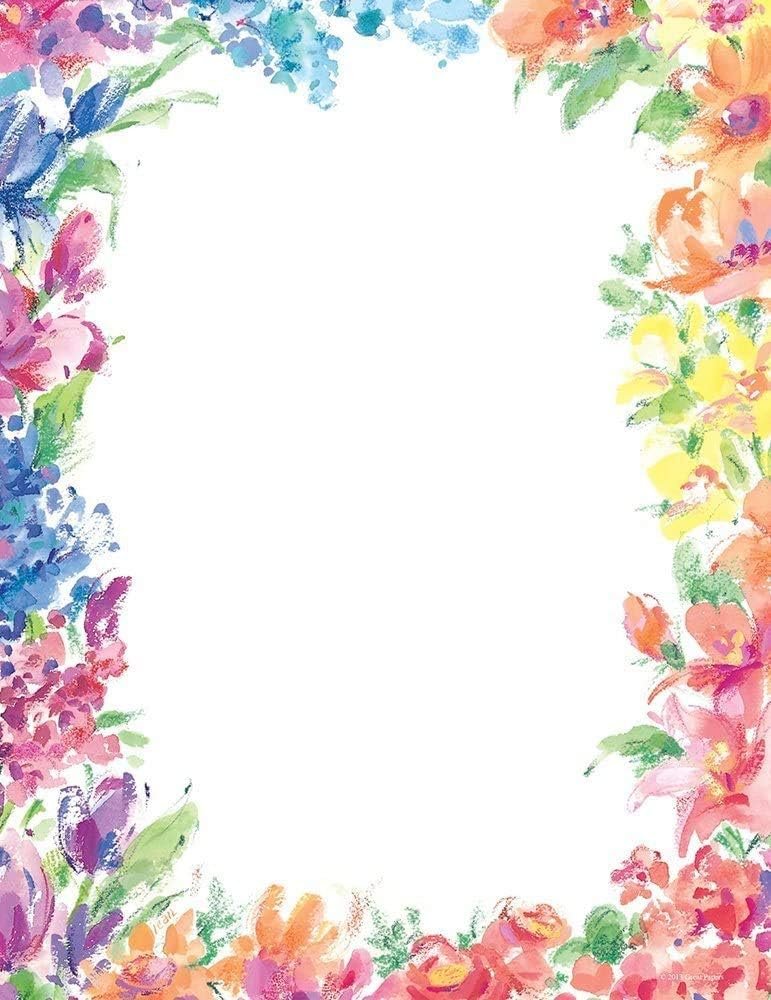 Great Papers! Bright Floral Letterhead, 80 Count, 8.5"x11" (2014333)