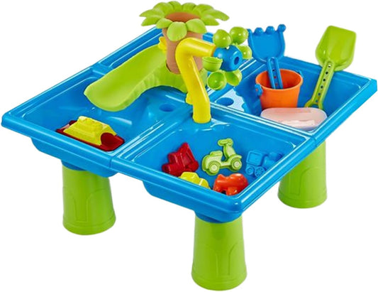 Mimoqk Sensory Play Table, Water and Sand Activity Set, Educational Toy Tools, Multi Accessory Beach Kit, 1 Set Colorful Design, Great for Backyard, Bathtub, Garden, Preschool, Indoor Fun