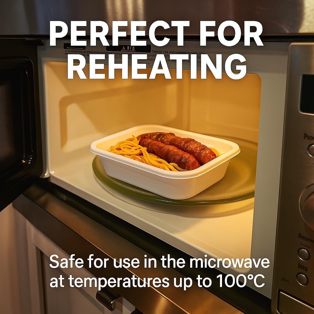 Golden Hub Meal Prep Containers with Lids 12-32oz BPA Free Plastic Food Storage Reusable Stackable Leak Proof Microwave Dishwasher Safe for Lunch Home Office White (12oz 50pc(2))