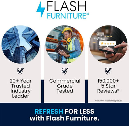 Flash Furniture 36-Inch Round Table Top with Black or Mahogany Reversible Laminate Top