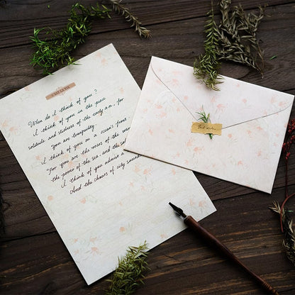 78 Pcs Stationary Writing Paper and Envelopes Set, 36 Sheet Floral Letter Paper 12 Pcs Matching Envelopes Fresh Flower Stationery Lined Writing Paper for Girls Office School Supplies 6 Styles