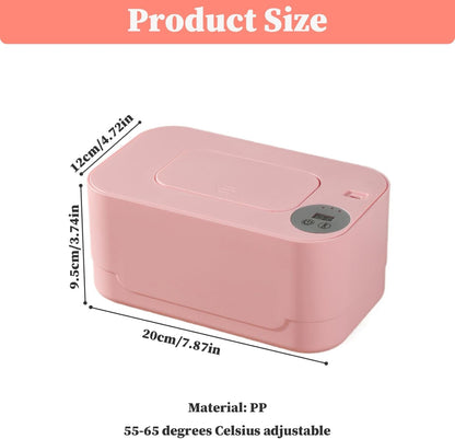 Baby Wipe Warmer Thermostat Diaper Wipe Warmer Adjustable Wipes Warmer USB Heating Wet Wipes Warmer Large Wipe Holder for Baby Nursery Baby Wipe Warmer