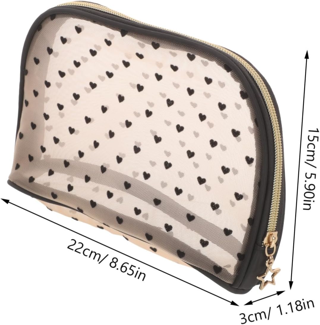 BESPORTBLE Women's Makeup Bag Portable Travel Cosmetic Organizer Two Layers Transparent Case for Make Up and Camping Accessories, Black, modern