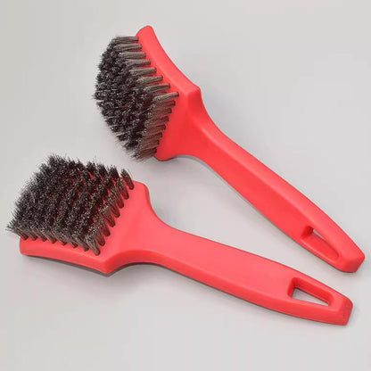 Car Wash Brush, Long Handled Car Wash Brush, Steel Wire Tire Cleaner Brush, Professional Car Detailing Wheel Brush, Car Detailing Brush for Upholstery and Rims, Heavy-Duty Brush for Tire Cleaning