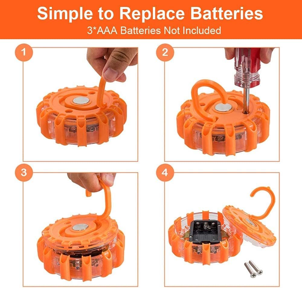 PACETAP Car Roadside Emergency Kit, Essential Auto Safety Road Side Assistance Tool Kit with LED Road Flare, Jumper Cables, Towing Rope, Triangle and More Winter Vehicle Accessories
