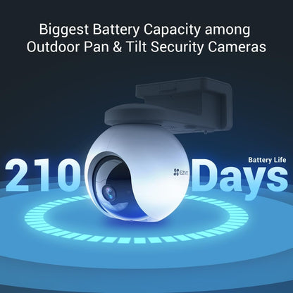 EZVIZ 2K Outdoor Security Camera Wireless, Solar Security Camera, 360 PT WiFi Camera, 210 Days Battery Life, 15M Color Night Vision, 2-Way Talk, AI Human Detection, Waterproof (CB8 3MP)