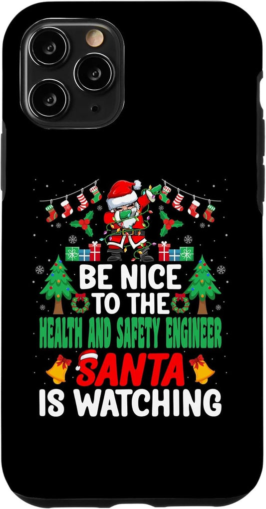 Custodia per iPhone 11 Pro Be Nice to the Health and Safety Engineer Santa - Christmas