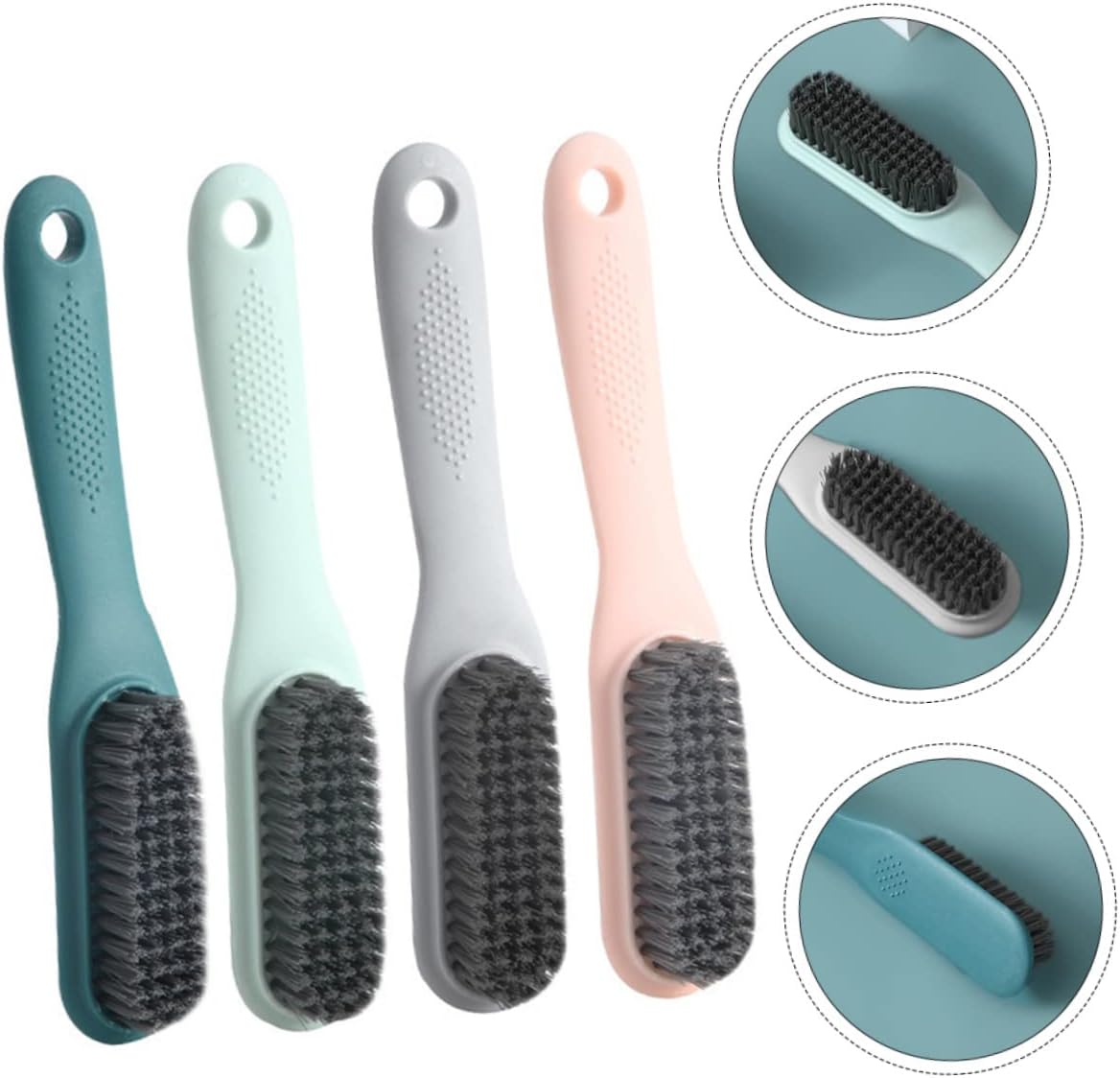 Holibanna Set Di Spazzole Per Scarpe E Vestiti Family Essential Da 4 Pezzi Con Manico E Setole Anti-pelucchi Per La Rimozione Delle Macchie