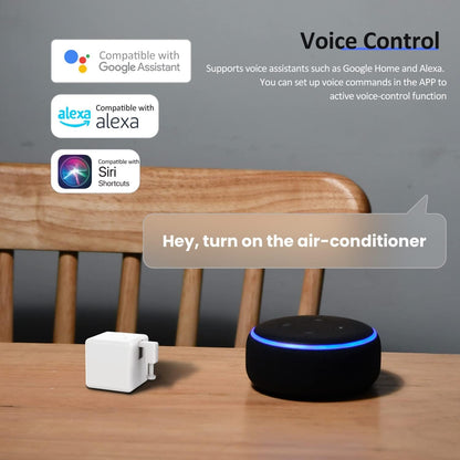 Smart Mini Fingerbot Mini-Controller BT Home Automation Controller for iOS Android Smart Phone No Wiring App or Timer Control Compatible with Alexa Google Home Voice Control Fingerbot II White