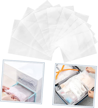 Yardenfun 10pcs Travel Storage Bags Zipper Sealed Packing Pouches for Clothes Socks and Underwear Transparent Design for Easy Organization and Suitcase Packing