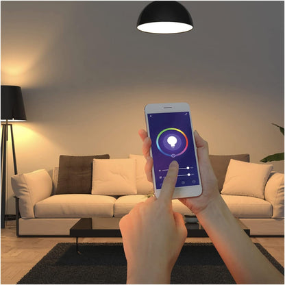 4 Pack V-TAC LED RGB Smart WiFi Bulb B22- A60, 10W, Dimmable, No Hub/Bridge Required, Work with Google Assistant & Amazon Alexa || Smart Lighting