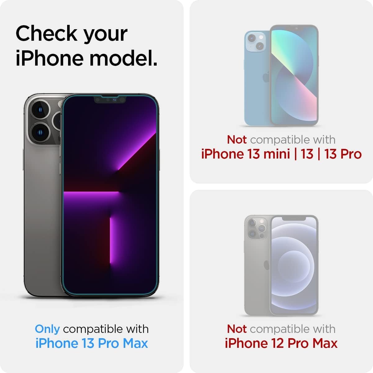 Spigen Tempered Glass Screen Protector Compatible with iPhone 14 Plus/iPhone 13 Pro Max - Sensor Protection