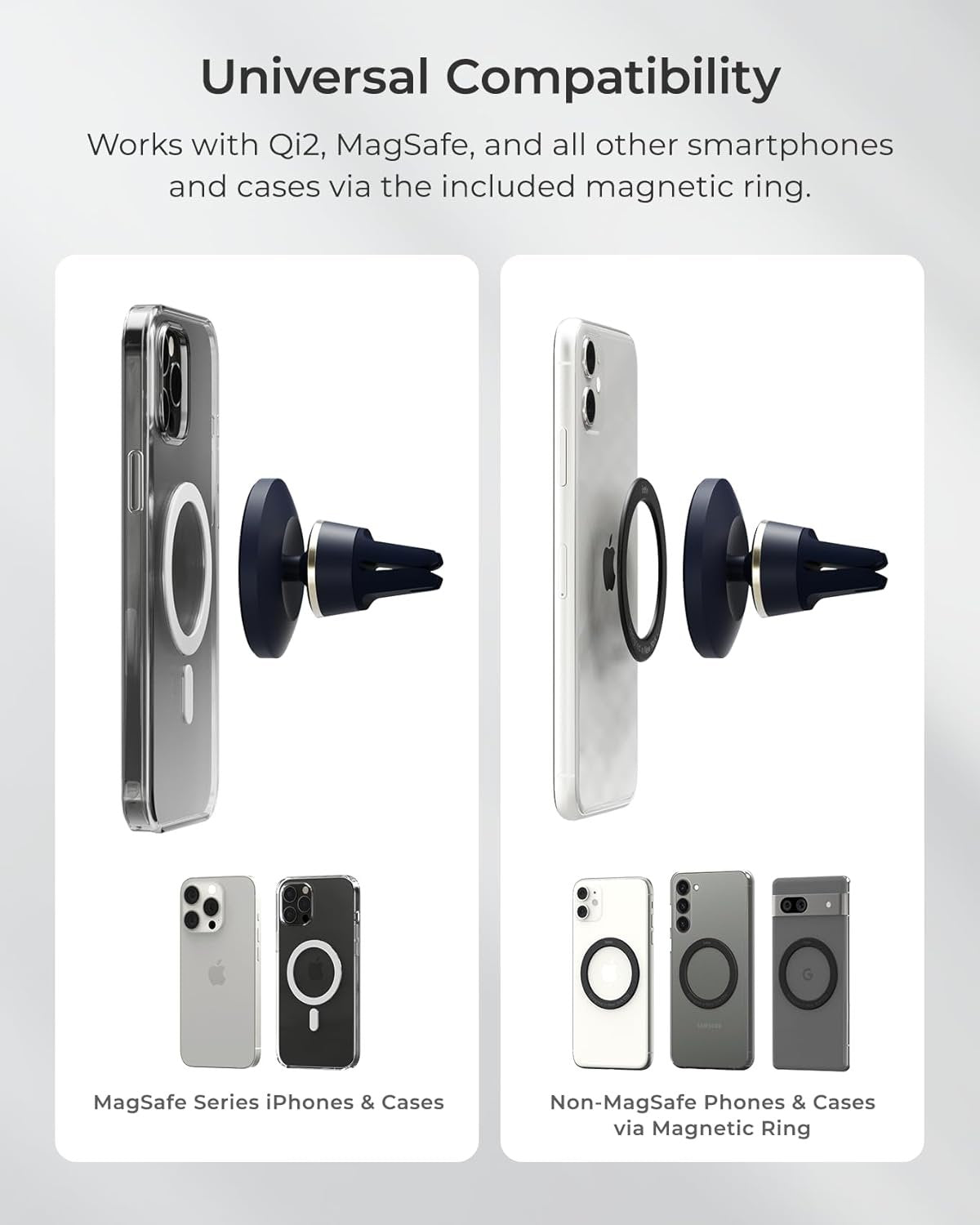 iOttie Velox Magnetic Car Mount Air Vent Phone Holder - Compatible With MagSafe iPhones Including 12, 13, 14, Pro, Pro Max, Mini, and Plus Models