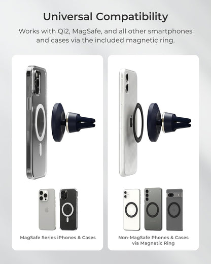 iOttie Velox Magnetic Car Mount Air Vent Phone Holder - Compatible With MagSafe iPhones Including 12, 13, 14, Pro, Pro Max, Mini, and Plus Models