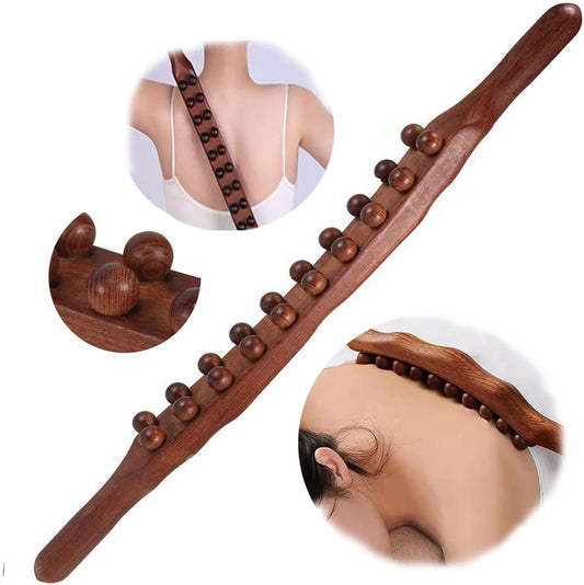 Wooden Therapy Massage Tools Anti Cellulite Massage Sticks for Exercise Relaxing Manual Back Massage Pain Relief Guasha Massager Tool for Athletes Relief Muscle Soreness, Cramping and Tightness Body Massage gua sha