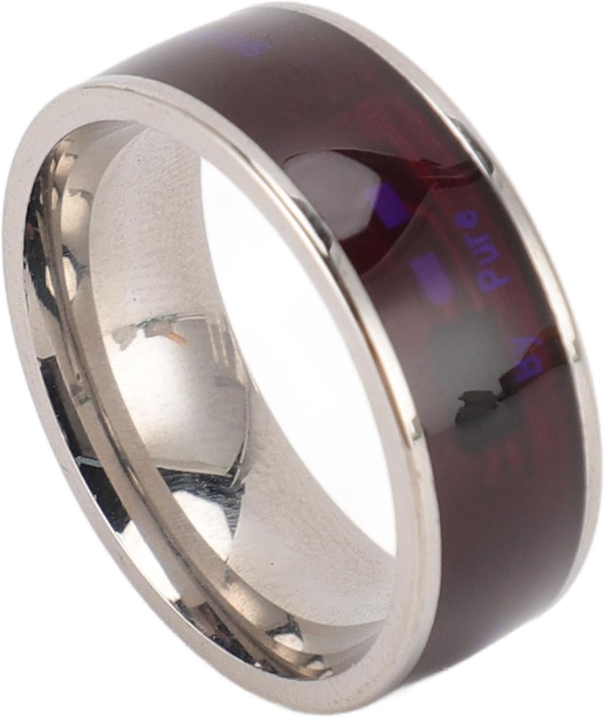 Smart NFC Ring, Steel Material, for Door Locks, File Transfer, NFC Devices, Ideal Gift for Men, All Round Sensing Technology Wearable Smart Ring for Mobile Phones (Silver)