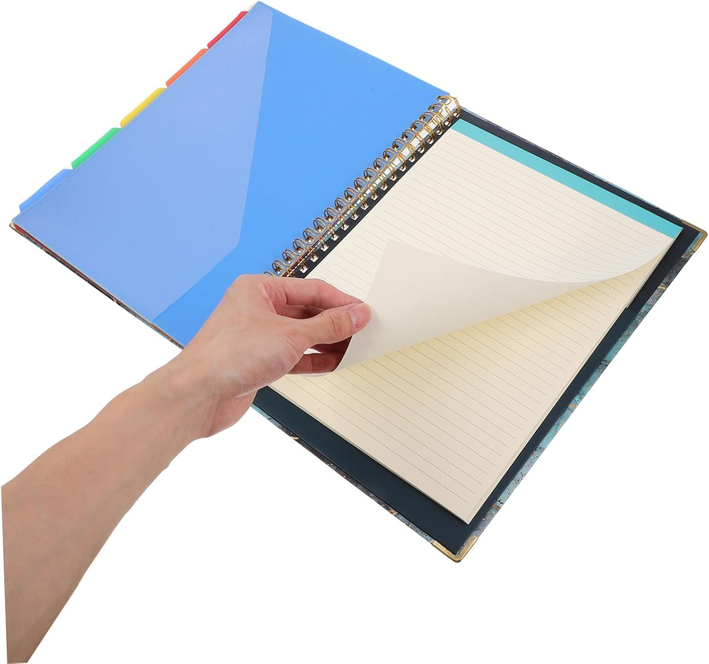 TEHAUX Multifunctional Notepad Clipboard Folio with Storage Pocket PU Writing Board for Office School and University Use Enhance Productivity and Organization