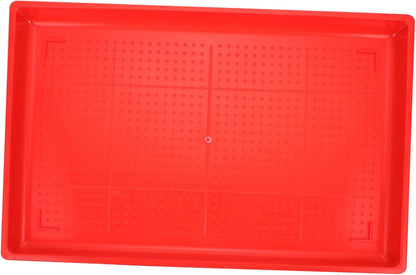 LOORGVEL Rectangle Feeding Tray for Chickens and Poultry Durable Food Holding Plate for Easy Feeding and Watering Lightweight and Corrosion Resistant Design