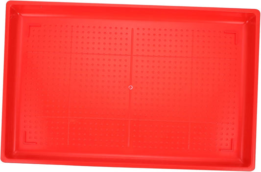LOORGVEL Rectangle Feeding Tray for Chickens and Poultry Durable Food Holding Plate for Easy Feeding and Watering Lightweight and Corrosion Resistant Design