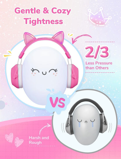 iClever Noise Cancelling Headphones for Kids, SNR 29dB Safety Noise Reduction Ear Muffs for Autism Sensory &Concentration Aid, Ear Hearing Protection for Fireworks/Event/Concert