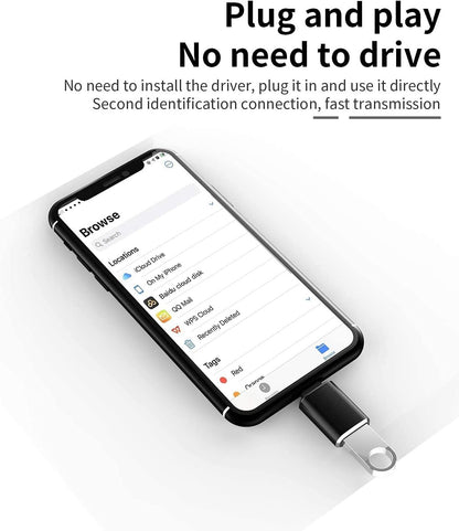 (Apple MFi Certified)Lightning Male to USB3.0 Female Adapter OTG Cable,2 Pack Portable USB Camera Adapter OTG Data Sync Cable for iPhone13/12/11/Xr/X/XS/8/7/Card Reader/Flash Drive/Mouse/MIDI Keyboard