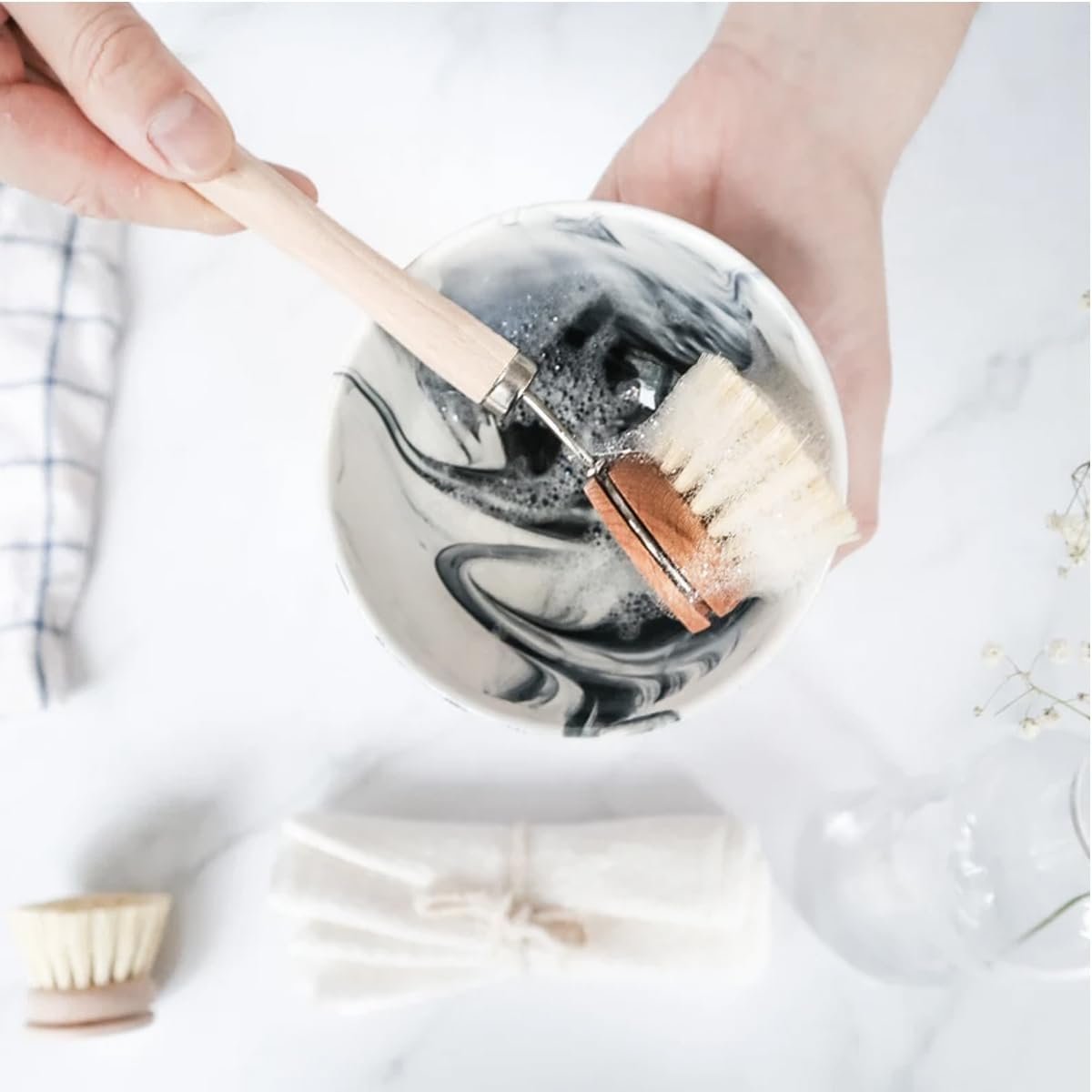 5 pcs Kitchen Brush Set| Valuable Cleaning Tool Kit| Plastic-Free & Eco-Friendly Products| Gift for Women Mom