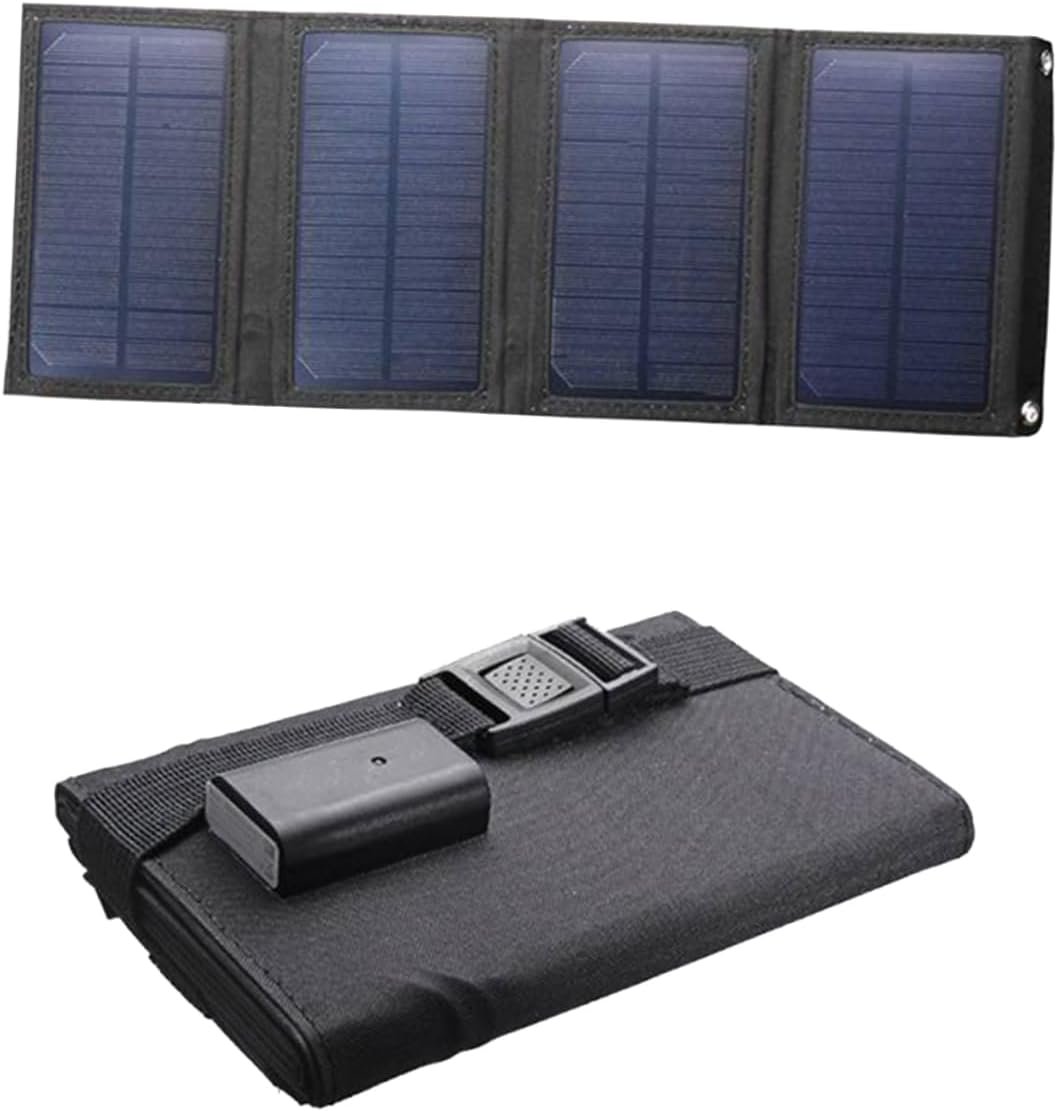 Yardwe Lightweight Foldable Solar Panel Charger Waterproof Solar Power Bank Outdoor Mobile Phone Battery