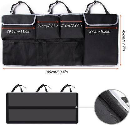 Taicols Car Trunk Organizer I Sport Touring Carbon Edition SUV - Spacious Storage, Backseat Hanging Bag, Tissue Holder, Car Trunk Organizer Backseat Hanging Storage Bag, Universal Car Accessories