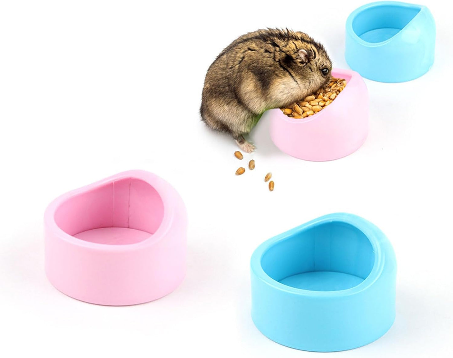 nuanzhiyuan 5pcs Small Animals Food Bowl ABS Small Pet Food Bowl Pigs Irrigation Bowl Eating NonSpill Tableware