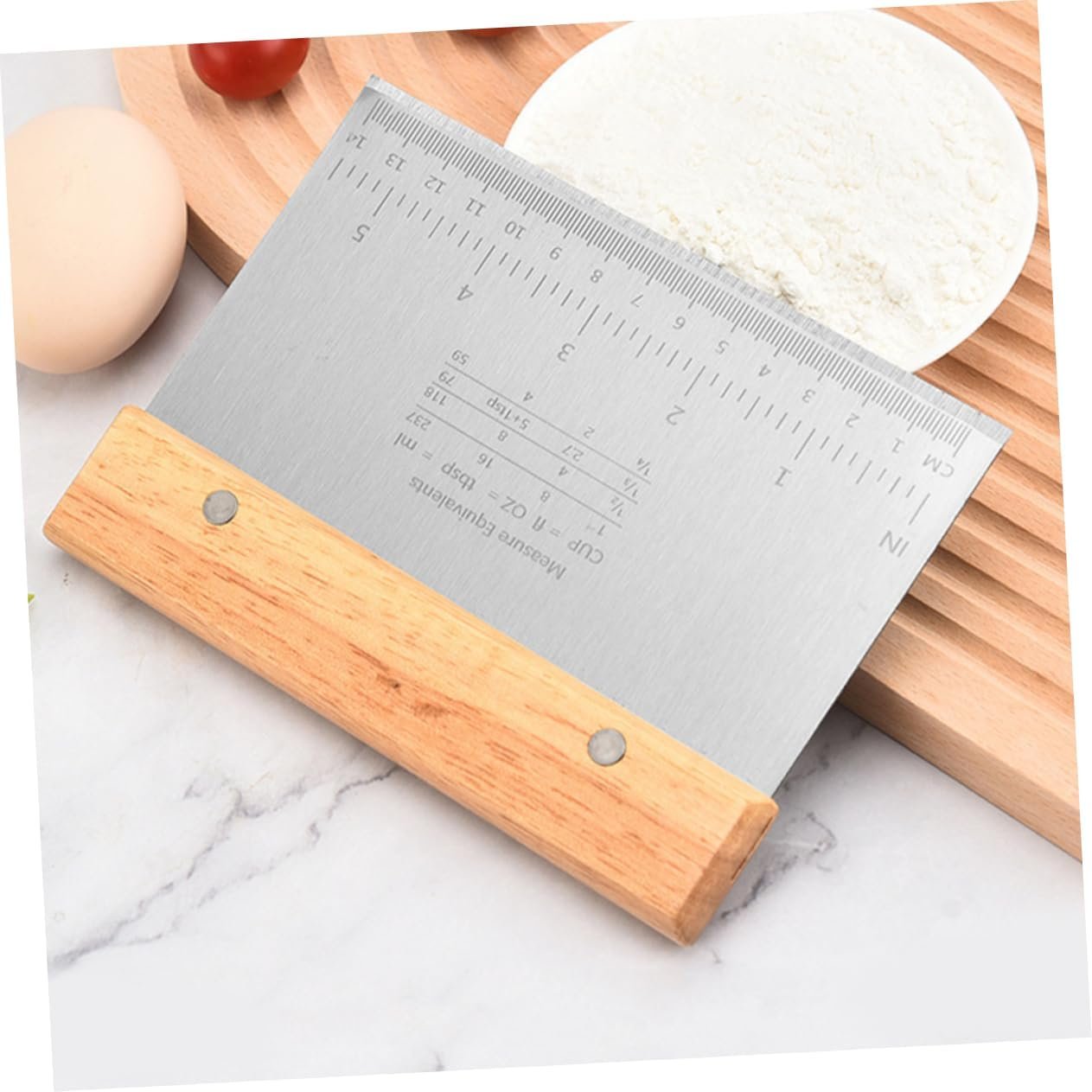 ABOOFAN Stainless Steel Cake Cutter Kitchen Tool Dough Scraper Dough Cutter Food Prep Tool