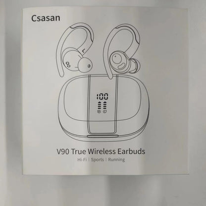 Wireless Earbuds, Bluetooth 5.3 Headphones Sport, Bluetooth Earbuds with ENC Mic, HiFi Stereo Wireless Earphones, 48H Dual LED Display, IP7 Waterproof Ear Buds with Earhook for Running Deep Blue