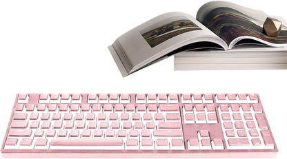 Backlit Keycaps Set, Aesthetic Mechanical Keyboard Keycaps, Replacement Kit for Gamings Streamers and Typing Enthusiasts Collection, 20x18x3cm Black White Light Pink