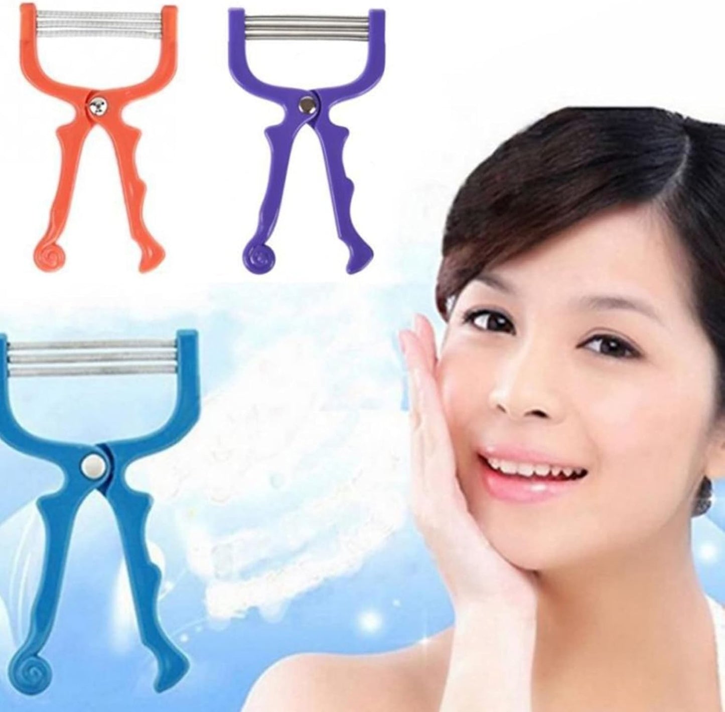 SYXLS 3 Pieces Epilator, Spring Epilator Tool, Handheld Facial Hair Removal, Facial Hair Removal Tool