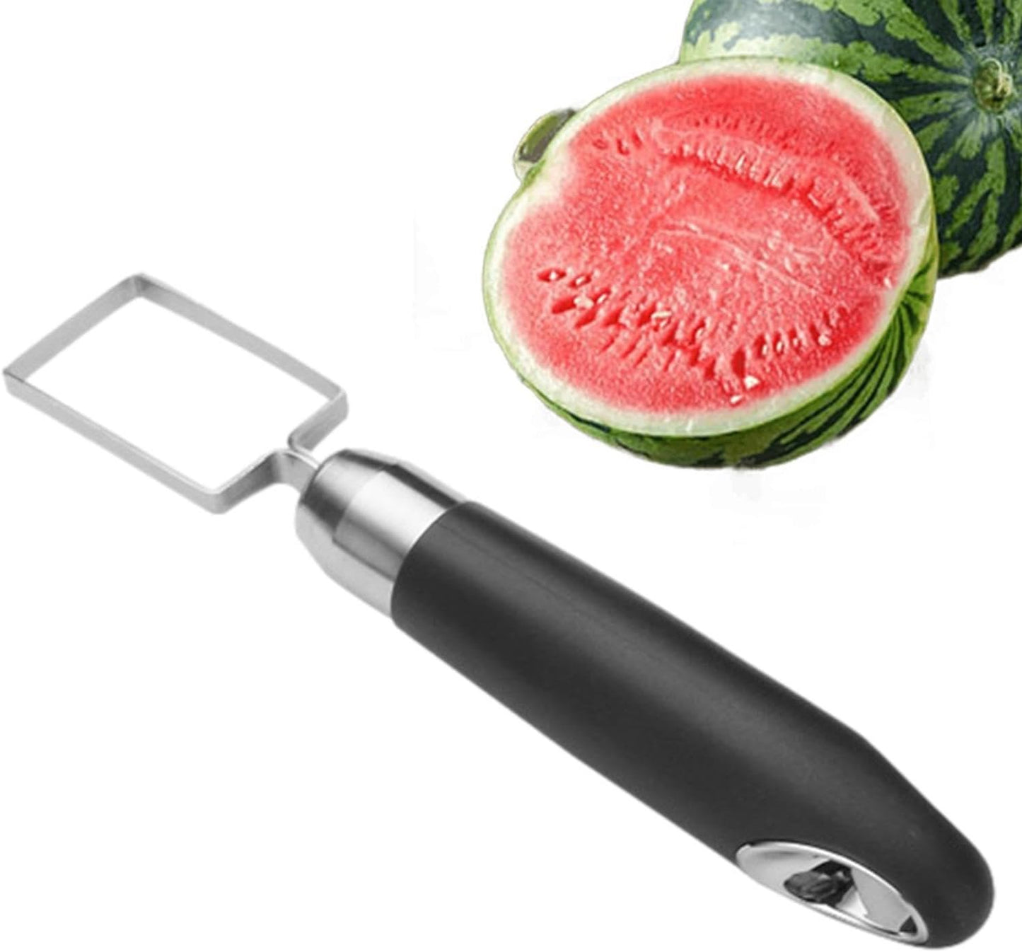 Youngwier Affettatrice per Anguria, Taglierina a cubetti in Acciaio Inossidabile per Melone, Strumento per affettare l'anguria, Gadget da Cucina Portatili sicuri per Tagliare i cubetti di Frutta per