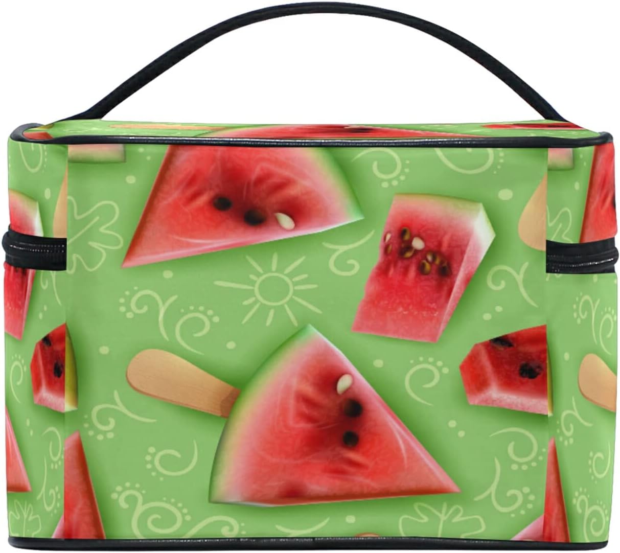 Cocomero Gelato Fresco Beauty Case da Viaggio Donna Cosmetici Borsa Trucchi Make up Trucco Borse Makeup Organizzatore Ragazza