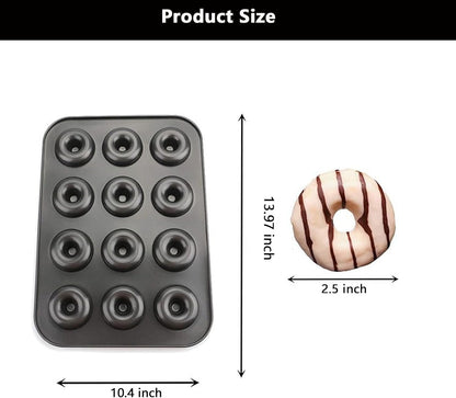 2 Pack Donut Pan,Non-Stick Donut Pan,for Oven Microwave Freezer Safe